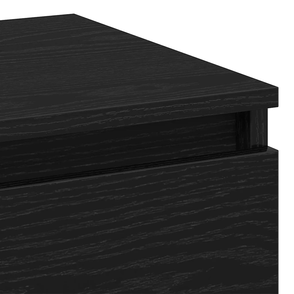 Armadio da Notte con cassetto 2 pcs Rovere nero 40 x 35 x 50 cm 863487