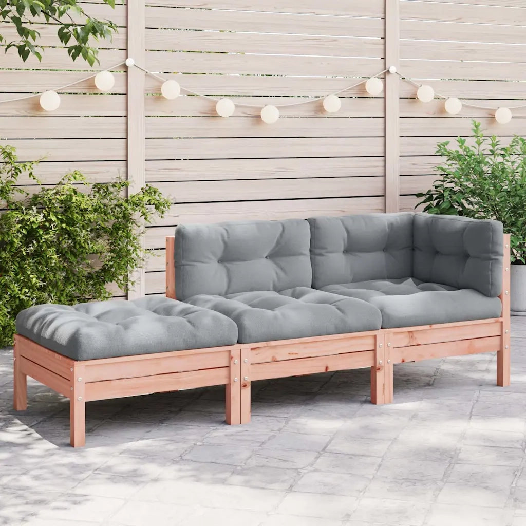 Divano da Giardino con Cuscini e Poggiapiedi 3 Posti 838175