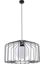 Lampada a sospensione Aldex Ramos nera gabbia sfera E27