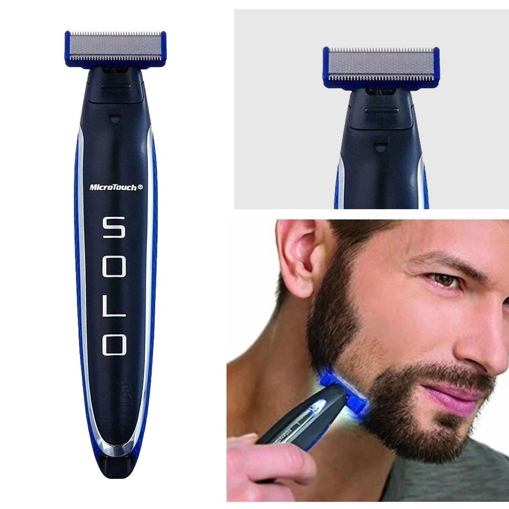 Trade Shop - Rasoio Ricaricabile Elettrico Per Barba Uomo Power Micro Touch Solo Portatile -