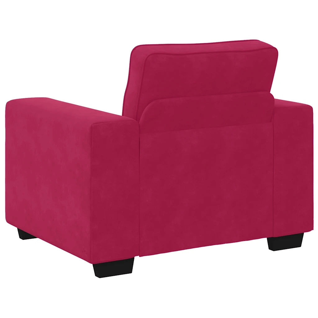 Divano Sedia Rosso Vino 100x77x82 cm Velluto 4105251