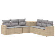 Set di divani 7 pz Beige e Grigio Chiaro 3448789
