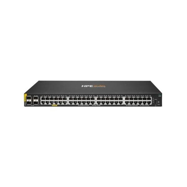 Switch r8n85a r8n85b aruba cx 6000 48 x 10/100/1000g class4 (poe 370w) + 4 x 1gb sfp garanzia a vita limitata