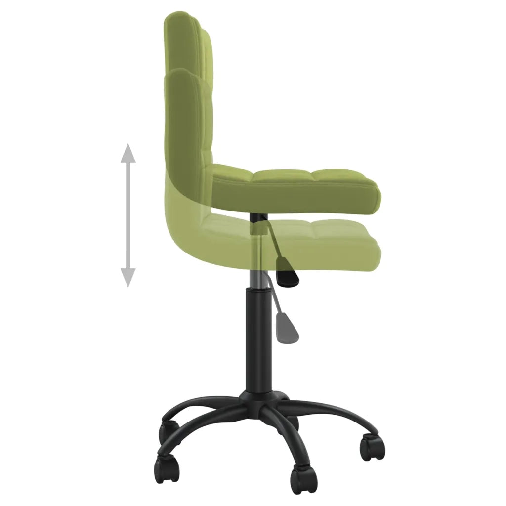 Sedia da Ufficio Girevole Verde Chiaro in Velluto 334358