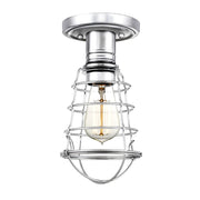 Plafoniera industriale Mixon cromo lucido Quoizel E27 60W