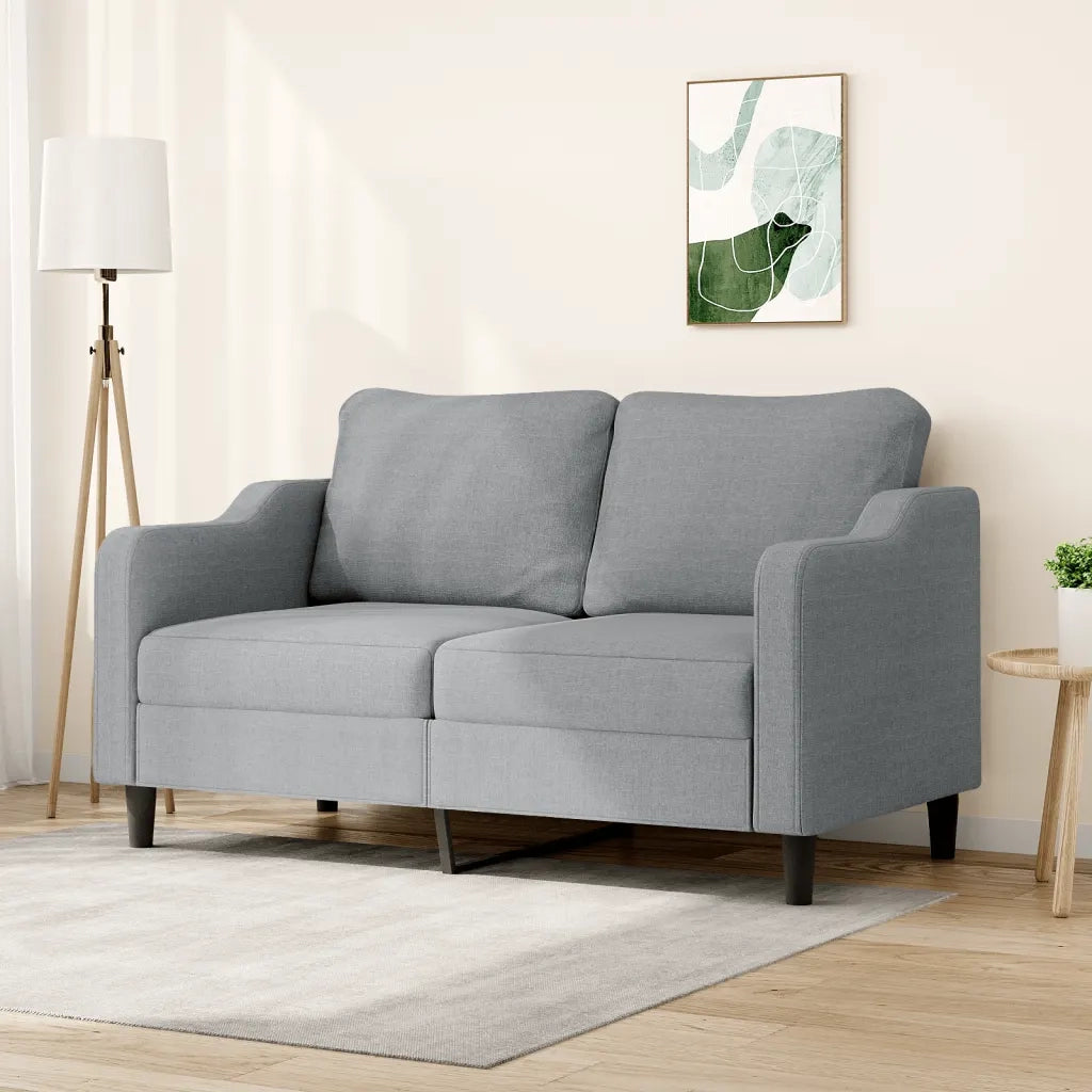 Divano a 2 Posti-Sofa 2 Posti Grigio Chiaro 140 cm in Tessuto 161140