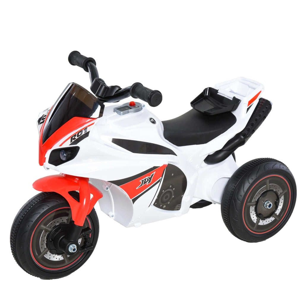 Moto Giocattolo a 3 Ruote per Bambini ¨C Minimal ¨C Bianco e Rosso