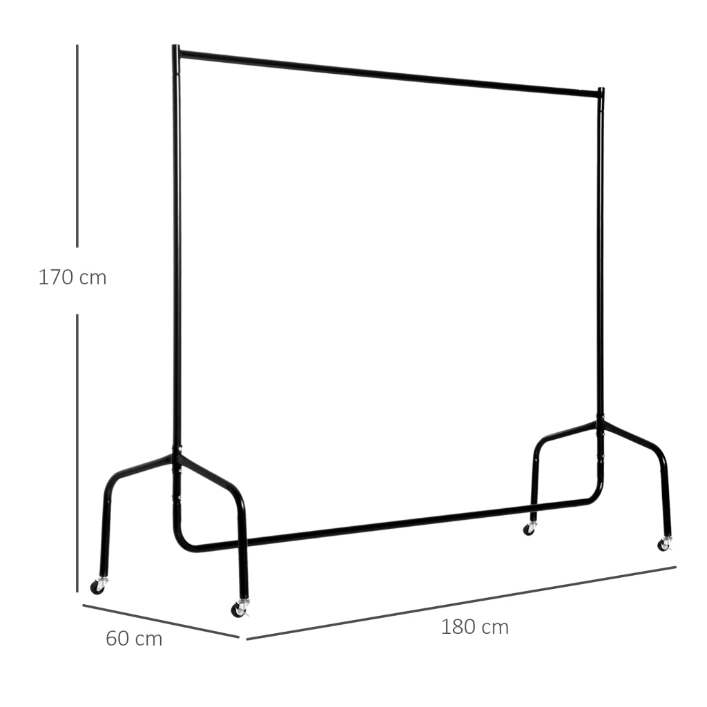 Armadio con appendiabiti scorrevole ¨C Minimal ¨C nero 180x60x170 cm