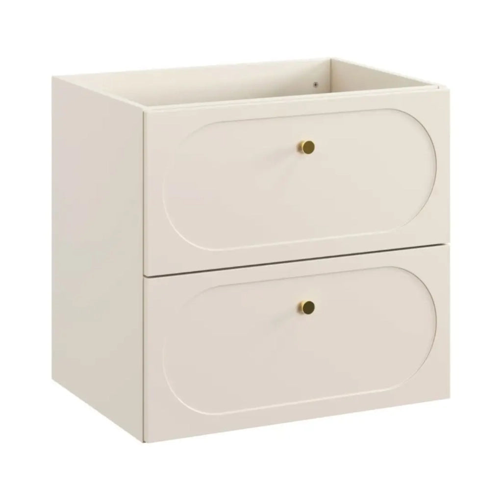 Set da bagno TORNADO beige: mobile sottolavabo 60cm + piano per lavabo
