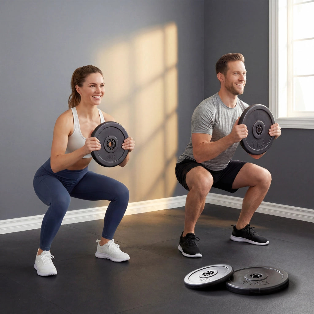 Set Dischi Pesi per Allenamento ¨C zephmum ¨C Nero, 4 Pezzi