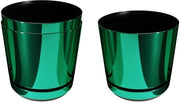 Bicchiera interna elegante - Luccicante verde - 26 cm - Realizzata con plastica riciclata