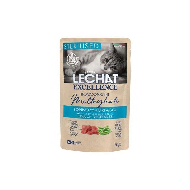 LECHAT EXCELLEN BOCCONCINI STERILISED TONNO E ORTAGGI DA 85 GR