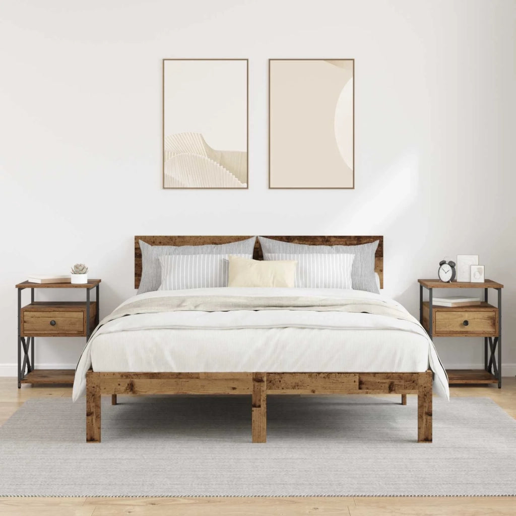 Armadio da Notte 2 pcs Legno vecchio 40 x 42 x 55 cm 881882