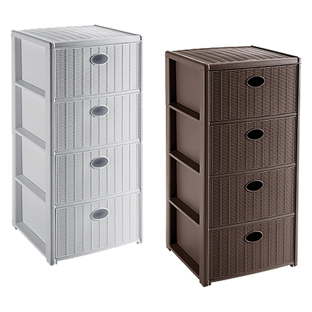 CASSETTIERA 'ELEGANCE' cm 40x40xh80 - tortora  - STEFANPLAST