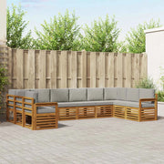 Set divano sezionale 10 pcs Grigio Naturale e Chiaro 3375546