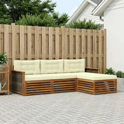 Set di divani da esterno Naturale e Crema 249,5 x 162,5 x 73 cm 3383198