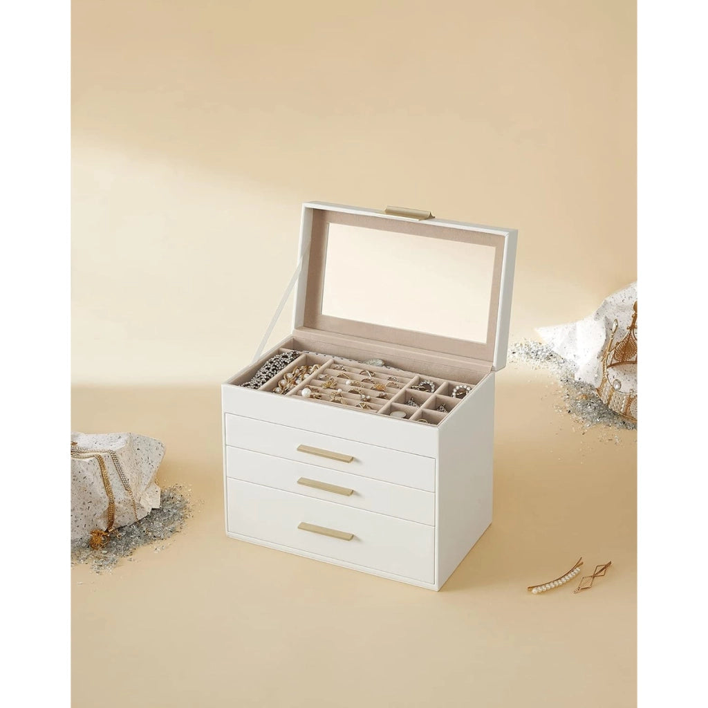Portagioie Elegance a 4 Livelli Bianco e Oro