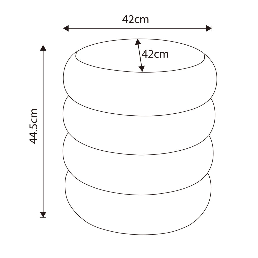 Pouf contenitore cilindrico in velluto 42 cm SNUGGO Bronzo