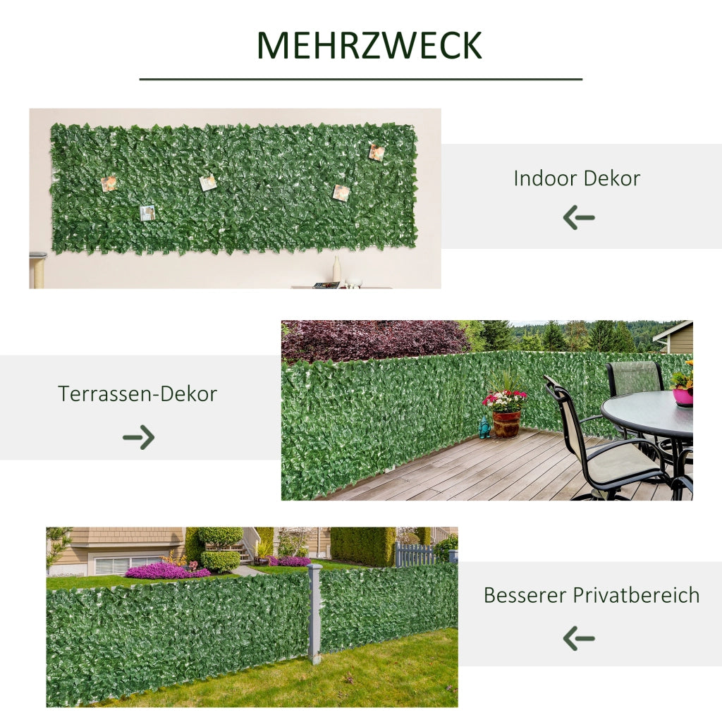 Siepe artificiale per giardino e balcone ¨C Xylo ¨C Verde, protezione UV, 300x100 cm