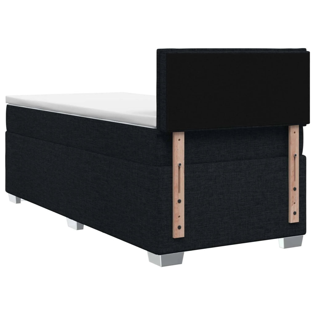 Letto con Box Spring, Materasso e LED Nero 90 x 200 cm Tessuto 3451849