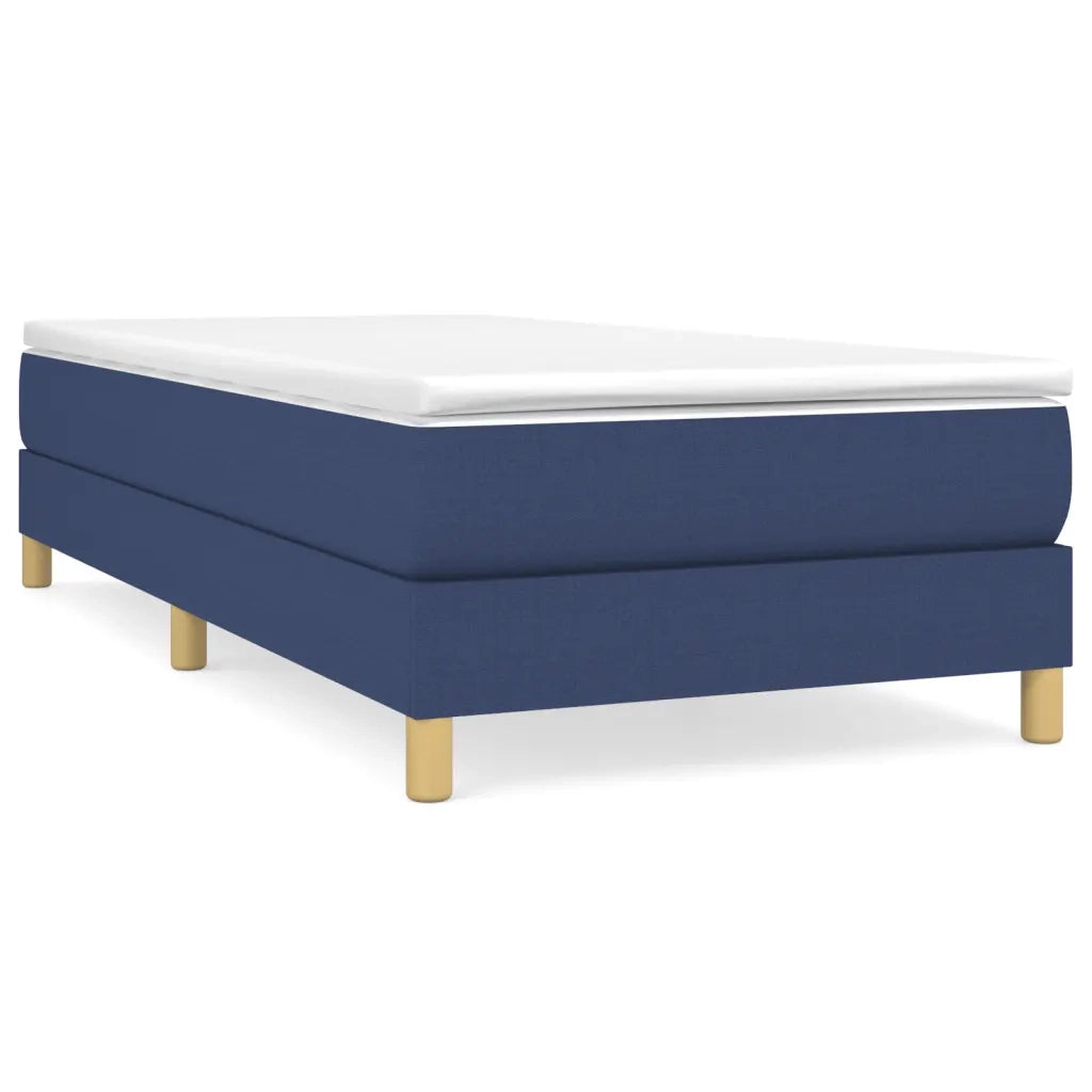 Struttura Letto a Rete a Molle Blu 90x200 cm in Tessuto 3120588