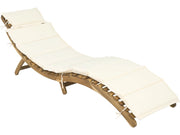 Lettino in legno "Jakarta" con cuscini - Beige