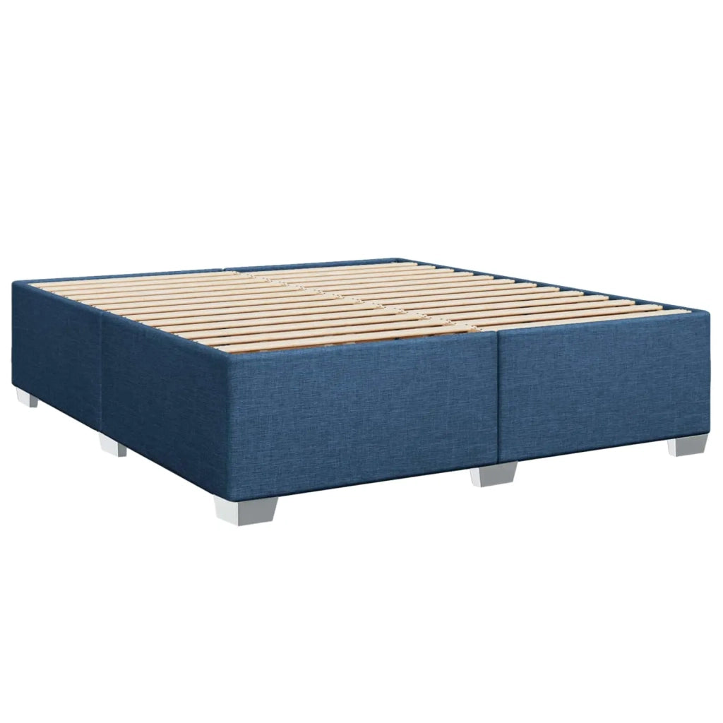 Letto box spring con materasso Blu 200 x 200 cm Tessuto 3450564