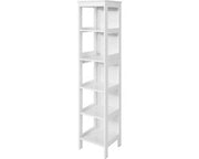 Wandrek per bagno - 5 ripiani - legno - 30x139x30 cm