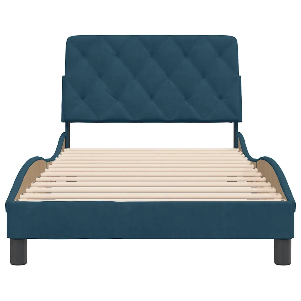 Giroletto senza Materasso Blu 100x200 cm in Velluto 3207909