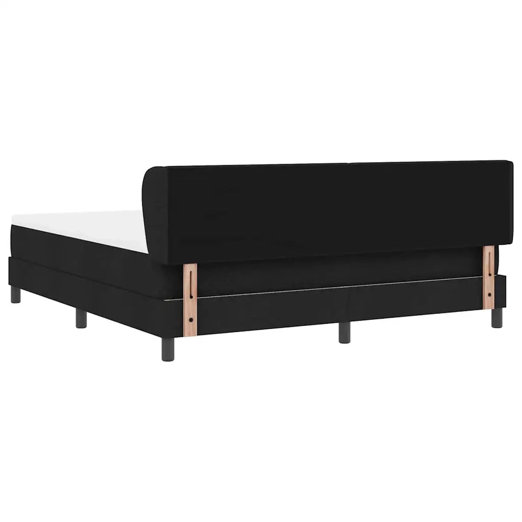 Letto a molle con materasso Nero 180 x 200 cm Tessuto 3340040