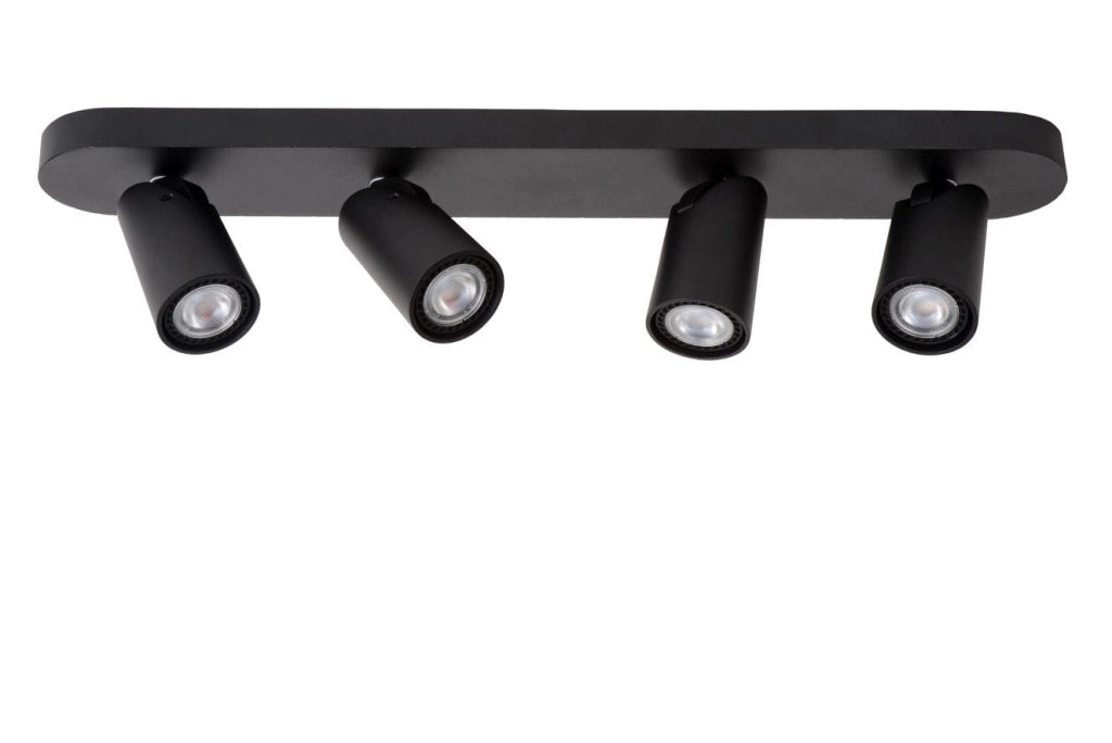 Spot soffitto Lucide Xyrus 4xGU10 LED 2200-3000K nero