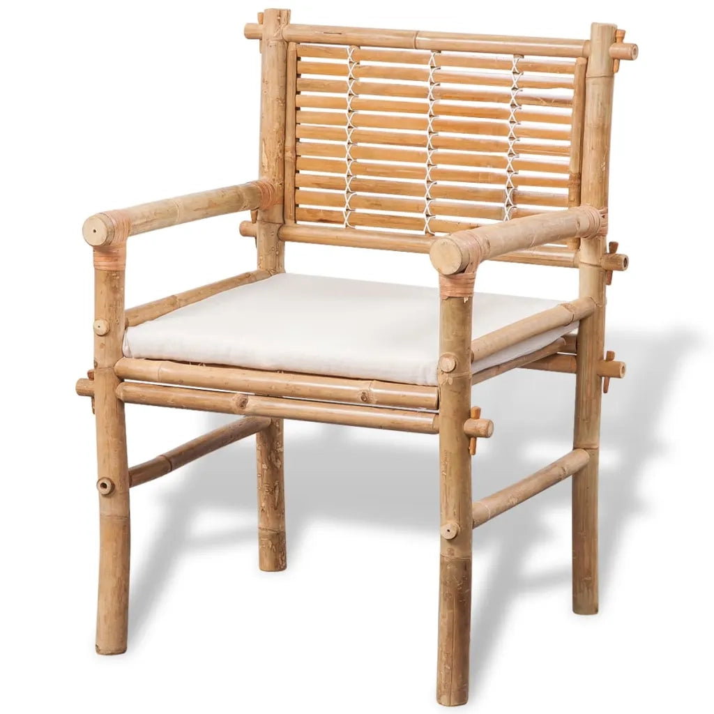 Set da Bistrot 3 pz | Set Salotto da Giardino con Cuscini in Bamb¨´