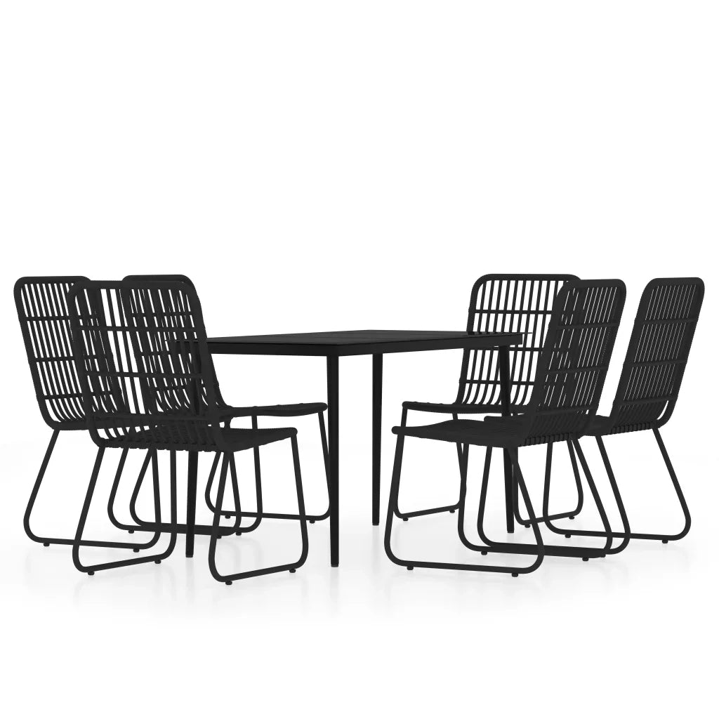 Set da Pranzo da Giardino 7 pz Nero 3099182