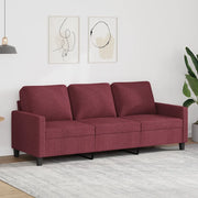 Divano a 3 Posti-Sofa 3 Posti Rosso Vino 180 cm in Tessuto 803639