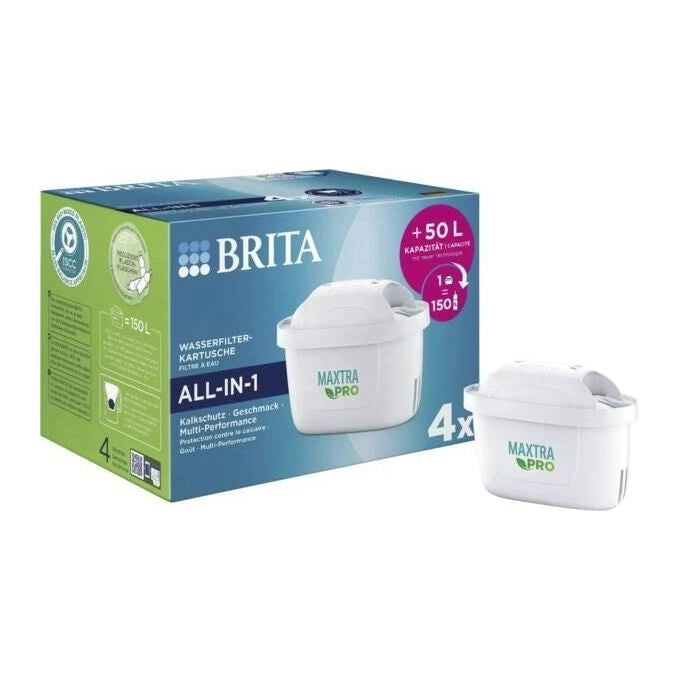 BRITA 122027 MAXTRA PRO ALL-IN-1 Cartuccia Filtro per Acqua 150 l 4 pezzi colore Bianco