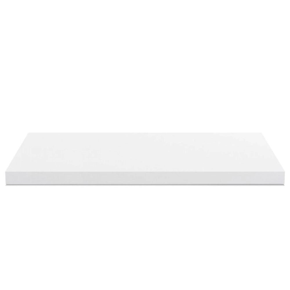 Top non forato 240x60x4 con bordo poliuretano  in bianco