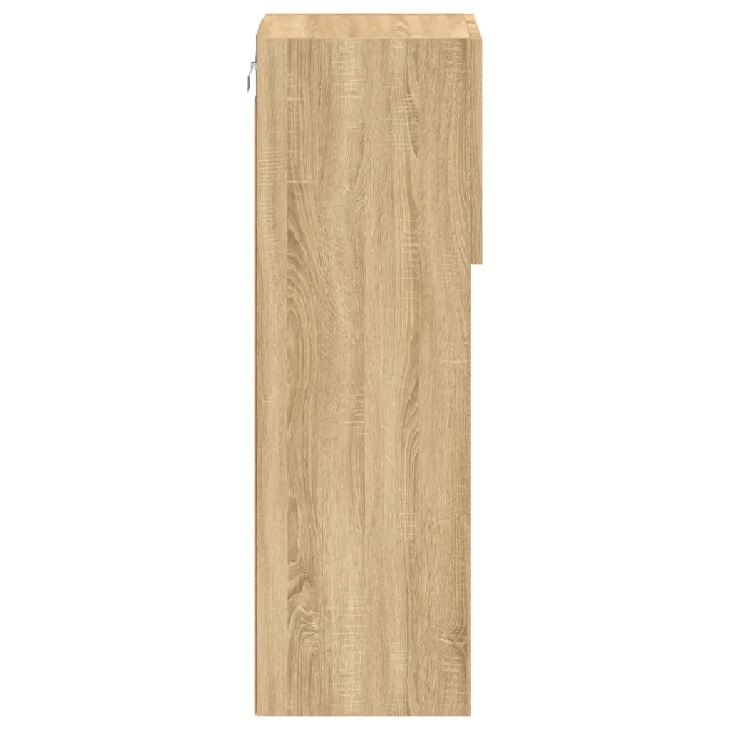 Mobili Porta TV con Luci LED 2 pz | Armadietto TV | Mobile Porta TV Rovere Sonoma 30,5x30x90 cm