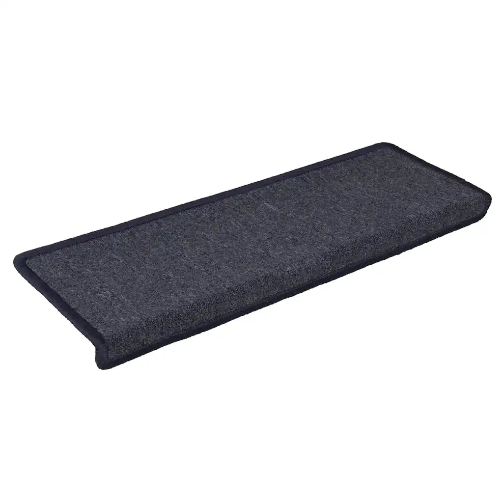 Tappetini per scale 30 pz 65x21x4 cm Grigio scuro e blu con bordo rettangolare 3365775