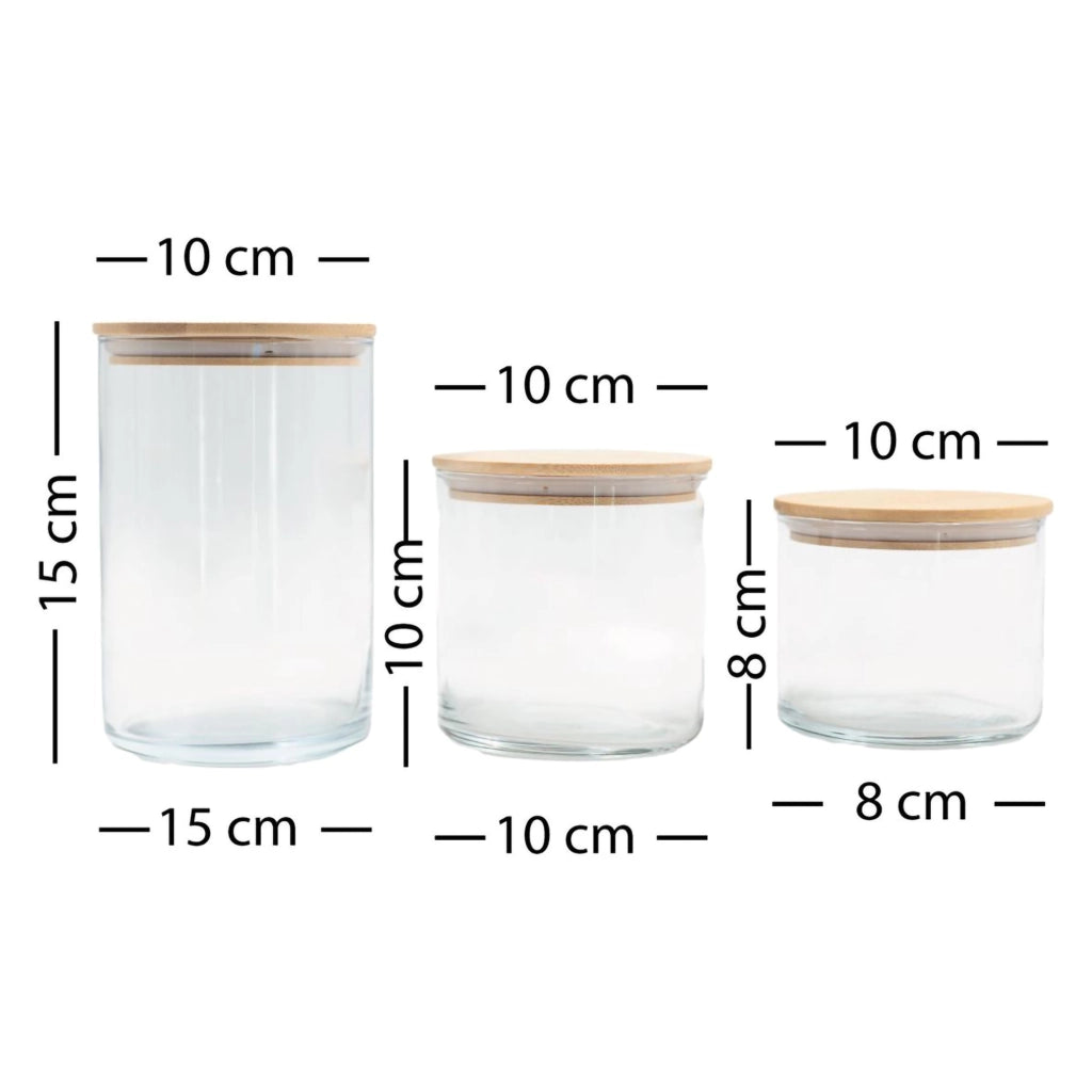 Niba, set Contenitori set da 3, Trasparente