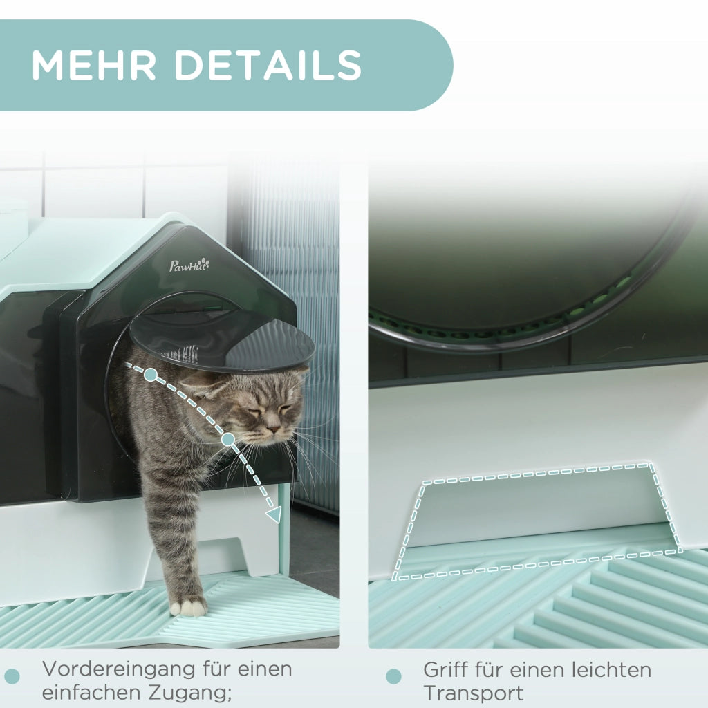 Casetta igienica per gatti ¨C zephmum ¨C verde e bianco