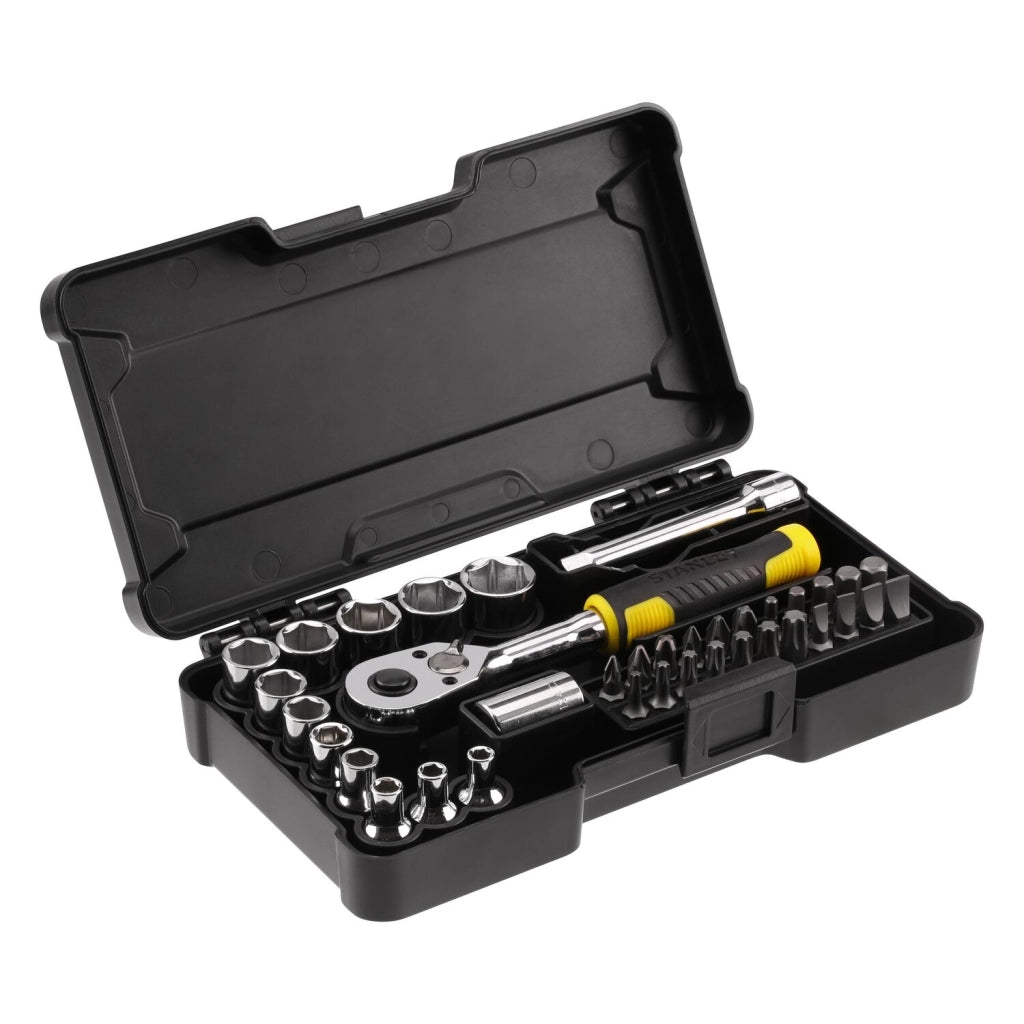Stanley STMT82672-0 Set Compatto Chiavi a Bussola 37 Pezzi Attacco 1/4" Professionale