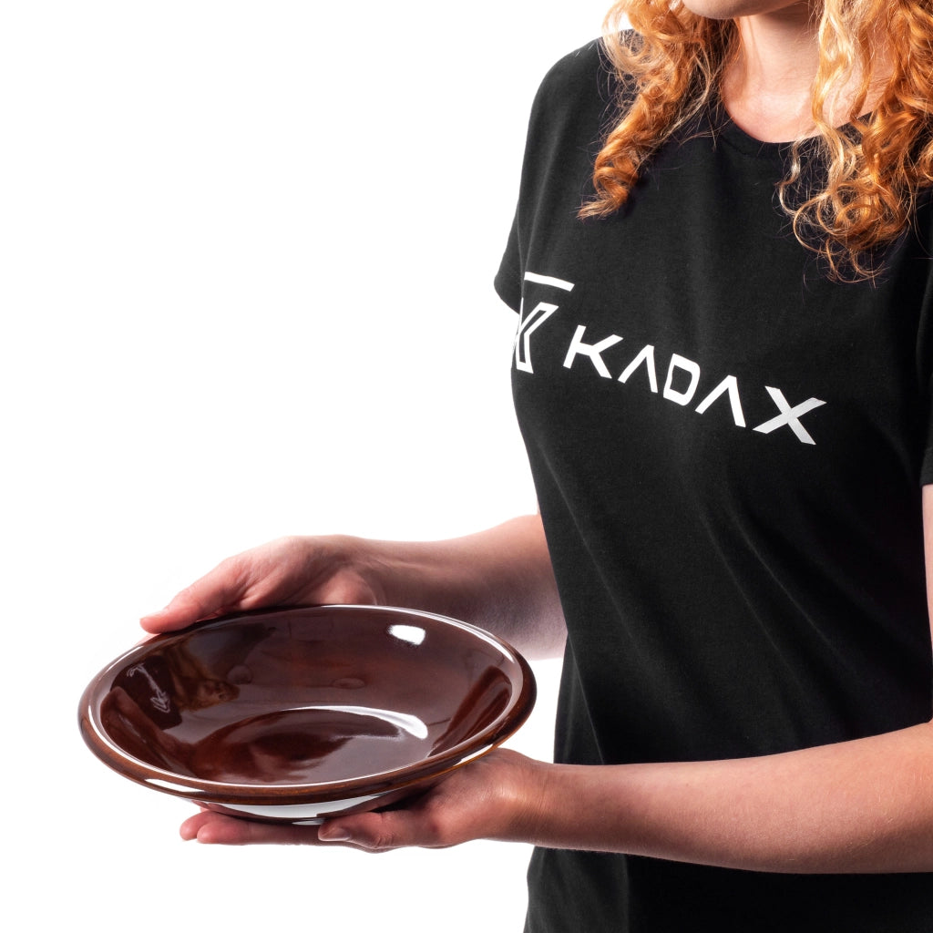 Piatto fondo KADAX da 23 cm per zuppa, in ceramica, gres, marrone