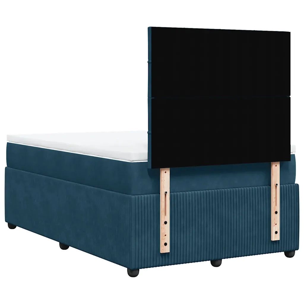 Giroletto a Molle con Materasso Blu 120x200 cm in Velluto 3294614