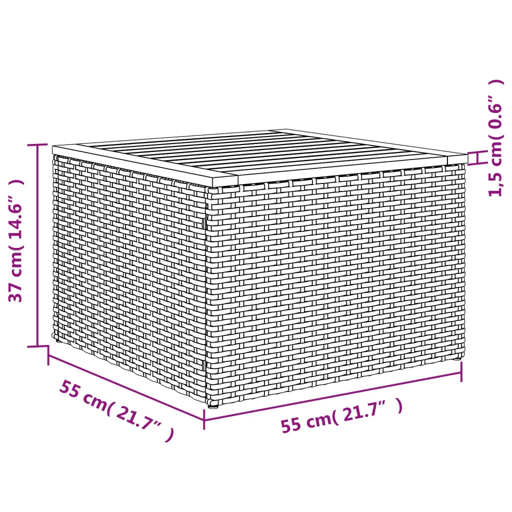 Set Divano da Giardino 6 pz con Cuscini Nero in Polyrattan 3224887