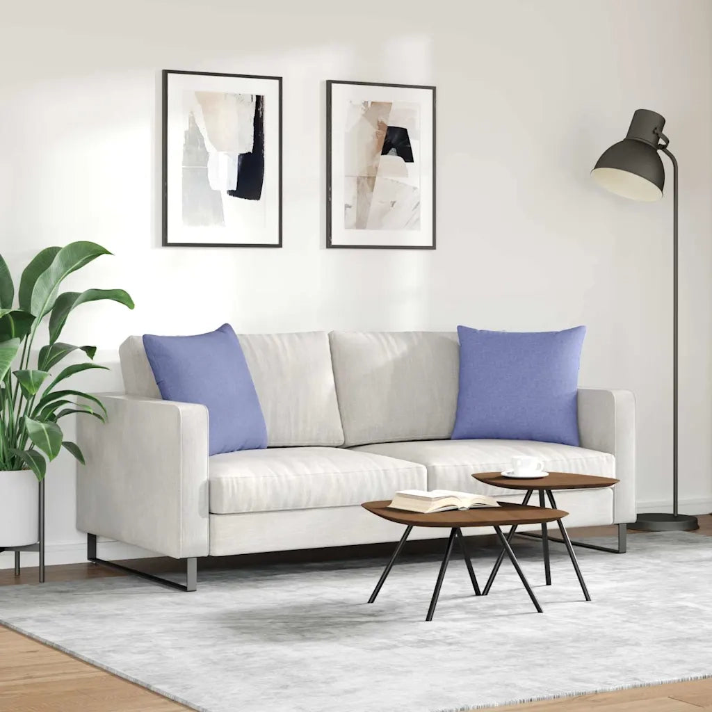 Cuscini da Divano 2 pcs Blu jeans 50 x 50 cm Tessuto 42013968
