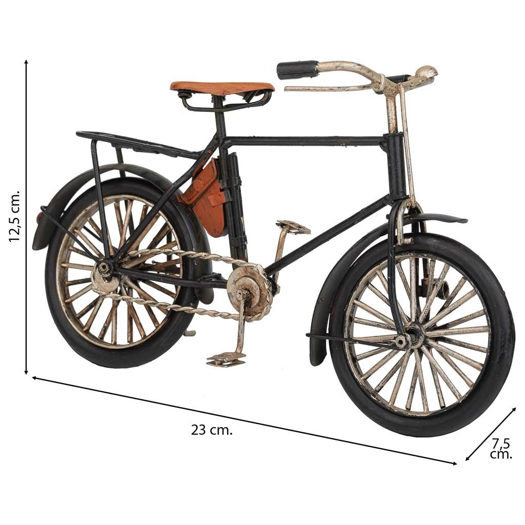 Bici in metallo nero 23x7,5x12,5h