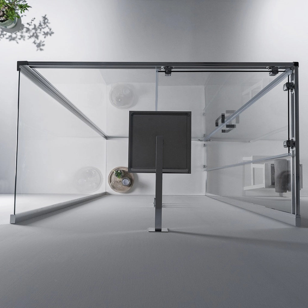 Box Doccia Elite Tre Lati 70x120x70 Cm Scorrevole Trasparente