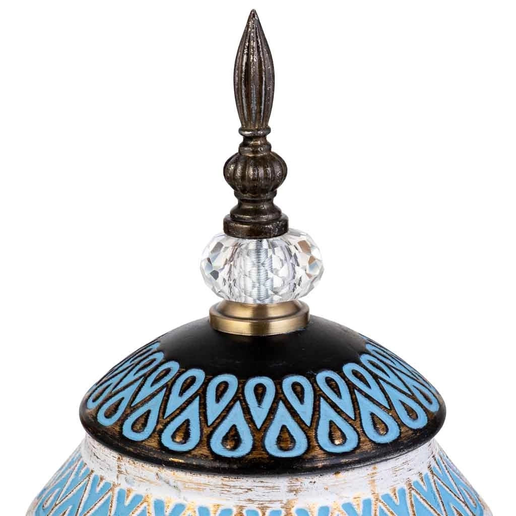 Vaso in ceramica blu, D15,5x31h cm