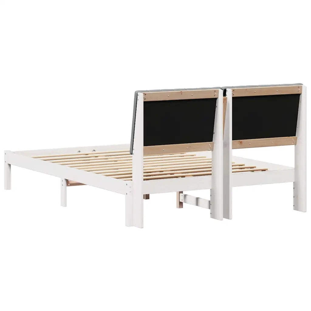 Struttura del letto Bianco 135 x 190 cm Pino massello