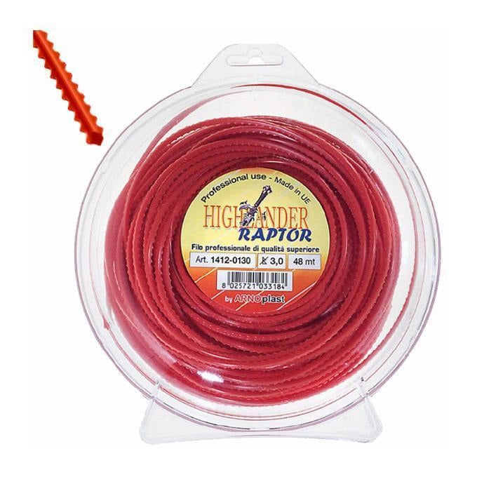 Arnoplast Raptor Filo Nylon Seghettato per Decespugliatore 3.5mm 35m Testine Automatiche e Multifilo